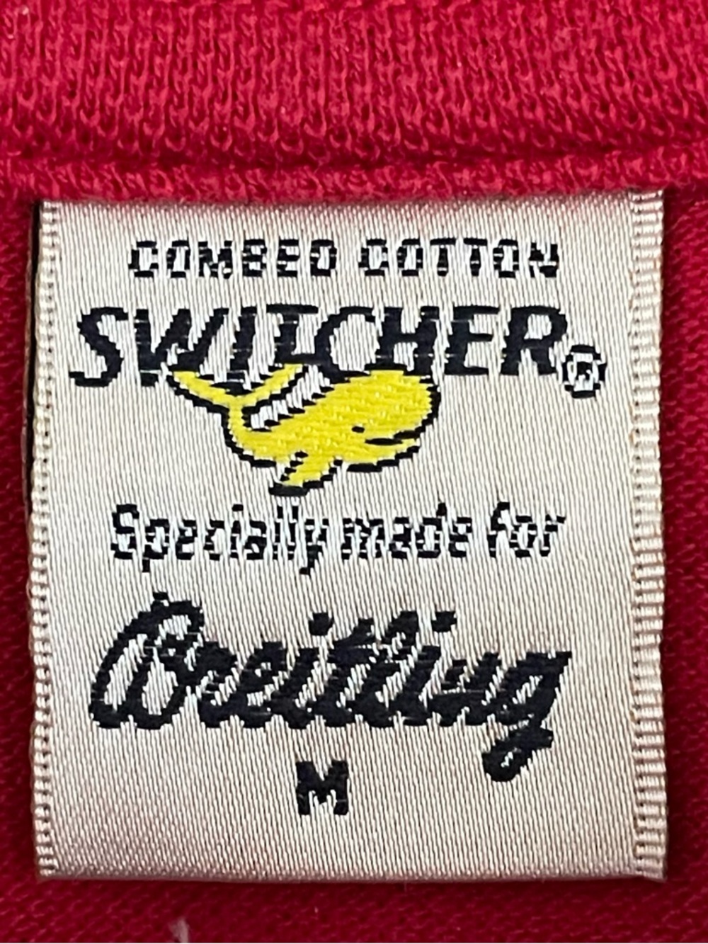 Breitling Red Polo Shirt with White Script Logo
